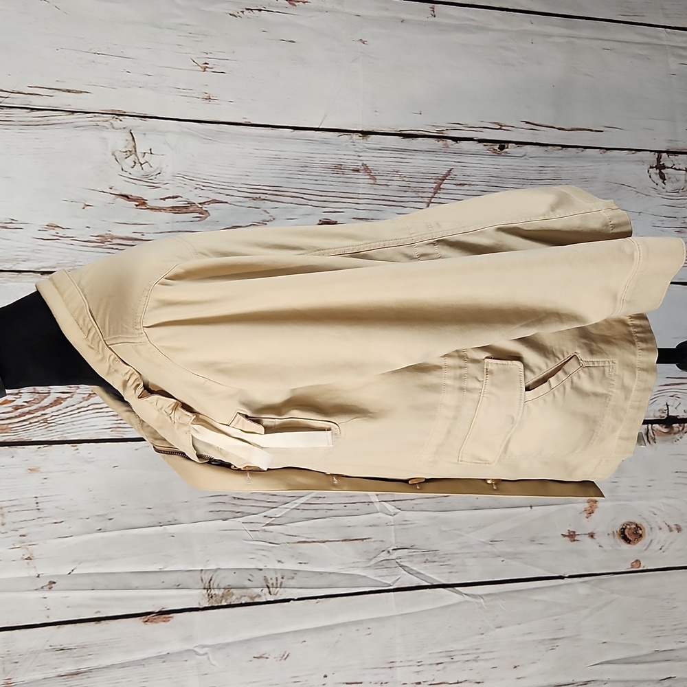 Talbots Tan Utility Jacket Internal Drawstring M … - image 4